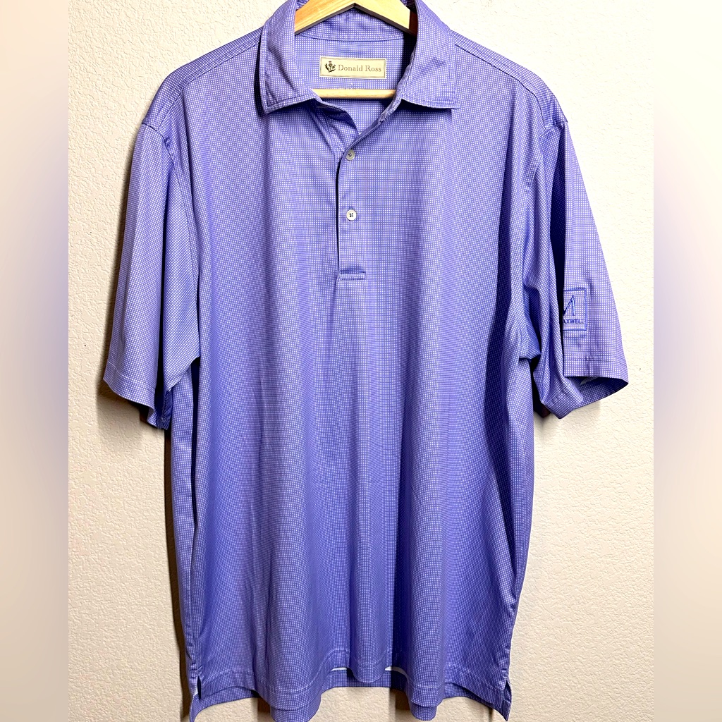 Donald Ross Golf Polo  Blue Awesome Preowned Condition